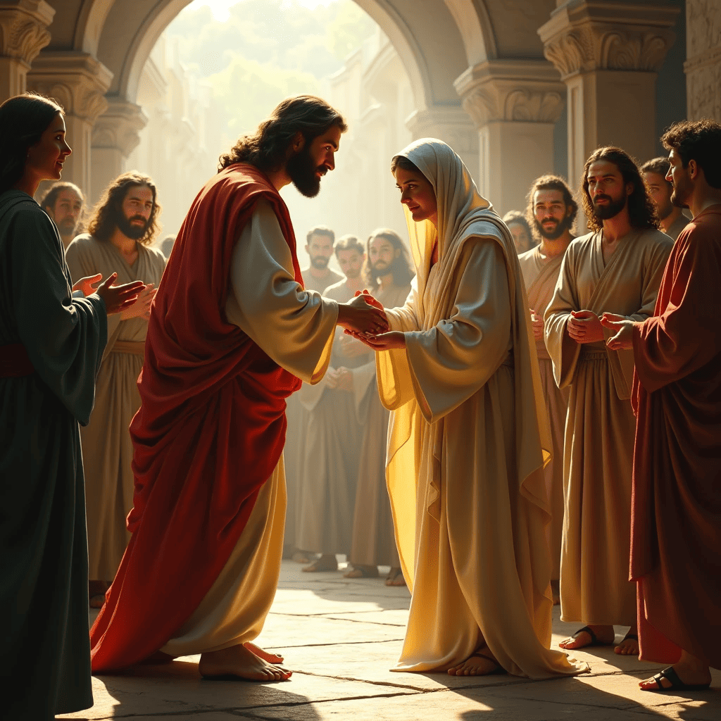 Maria pede a Jesus para realizar um milagre O primeiro milagre de Jesus