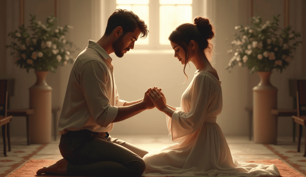casal orando juntos - biblia A importância da oração no relacionamento conjugal